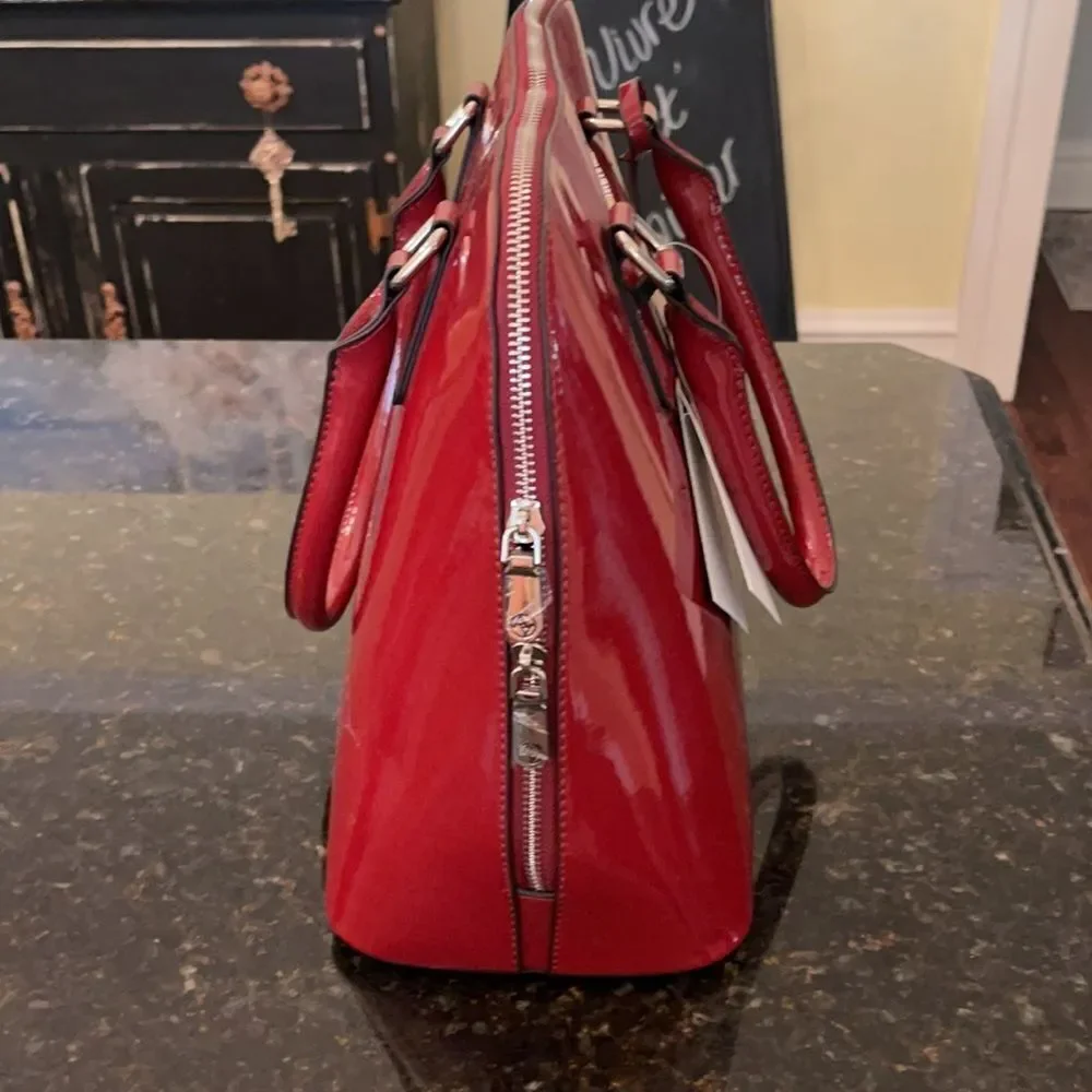 *Lipstick Red* Adrienne Vittadini NWT Cherry Red Dome Satchel